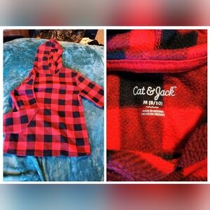 Cat & Jack Checkered Red and Black Hoodie